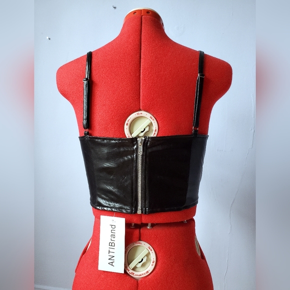 ANTIbrand Vinyl Harness Bralette Bustier - Picture 2 of 5
